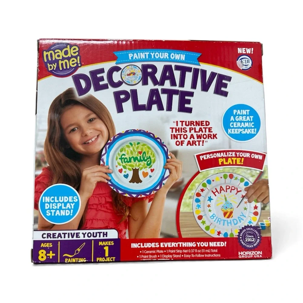 Made By Me Paint Your Own Decorative Plate Kit— no technology play